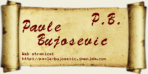 Pavle Bujošević vizit kartica
